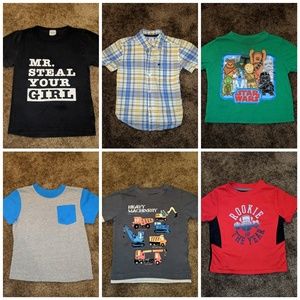 6pc. Toddler Boys 2T Shirts Clothes Lot/Bundle